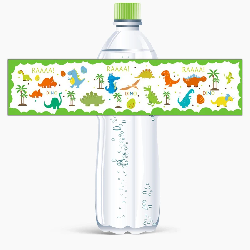 Omilut 12pcs Dinosaur Birthday Water Bottle Labels Stickers Dinosaur Baby Shower Supplies Children's Party Decoration Supplies - AliExpress