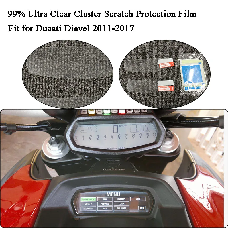 MTImport for Ducati Diavel 2011-2017 2012 2013 2014 Speedometer Speedo Screen Cluster Scratch Protection Film Dashboard Shield (1)