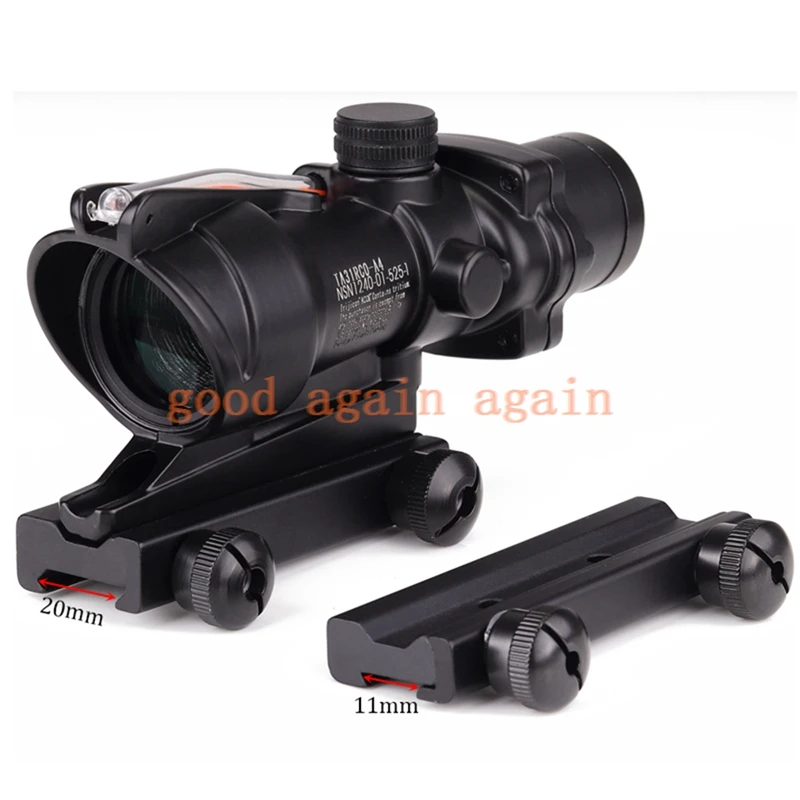 Trijicon ACOGG 4x32 Optics Sight Red Fiber Optical Scope Duel Illuminated Riflescope Airsoft Hunting Rifle Rifle Scope