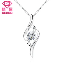 

GEHOO 100% 925 Sterling Silver Unique CZ Pendant Basic Chain Necklace for Elegant Woman Jewelry Girlfriend Gift Charm Necklaces