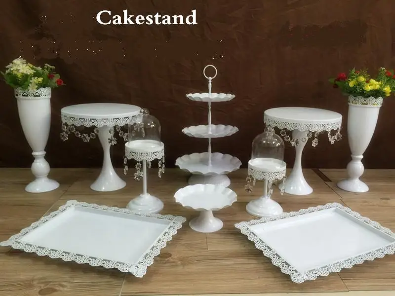 2019 New hot sale snow white crystal wedding  cake  stand  