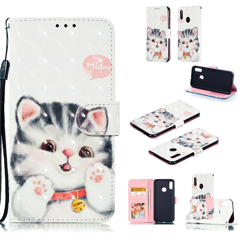 Кожаный чехол для ETUI huawei Honor 10 Lite Coque книжка кошелек сумка телефона