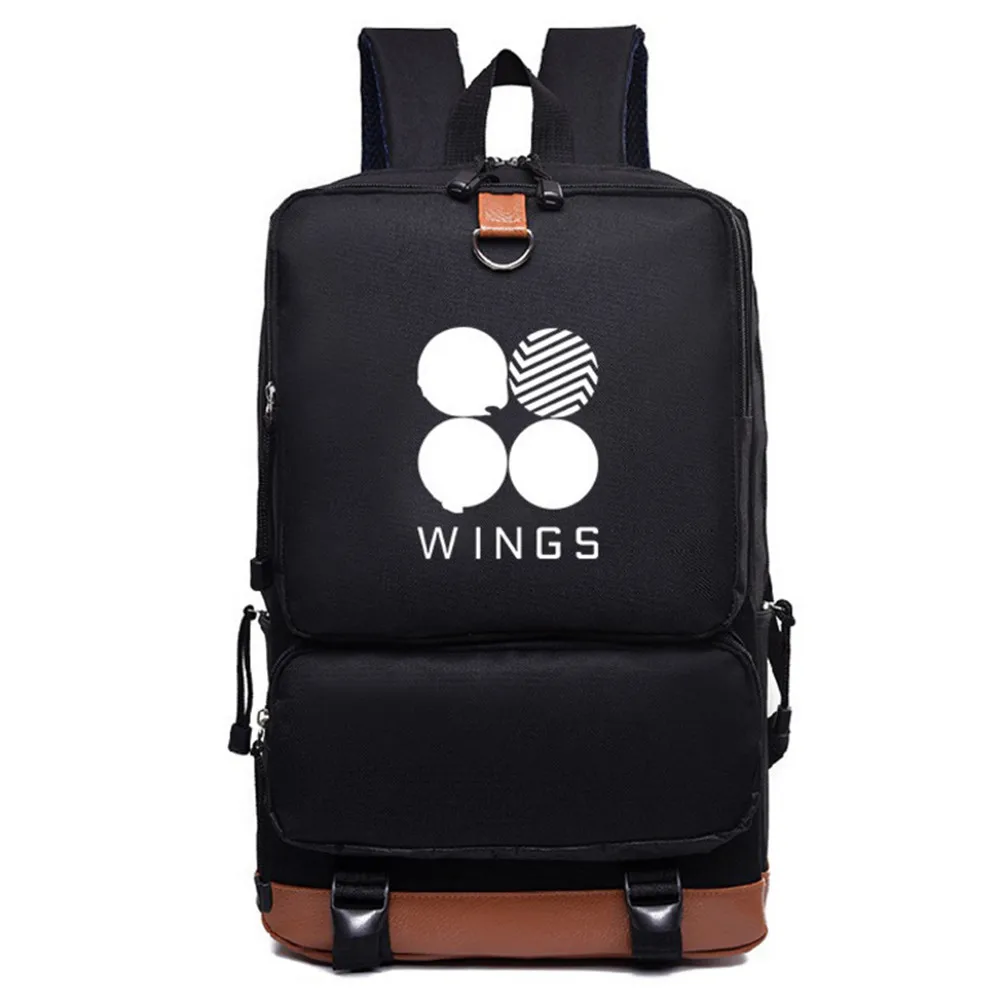Новинка, рюкзак KPOP с крыльями в стиле хип-хоп, модные сумки для ноутбука, Bolsas Mochila Feminina, школьные сумки