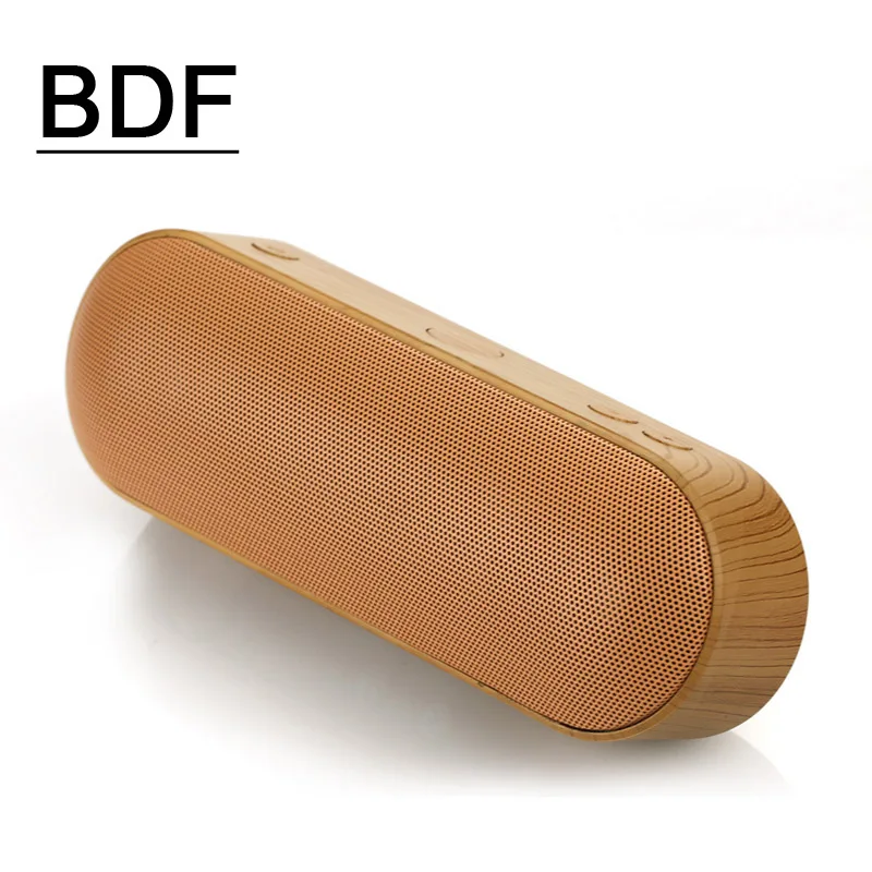BDF Mini Wooden Bluetooth Speaker FM with Portable Soundbar Audio Player Support TF Card AUX Wireless altavoz | Электроника