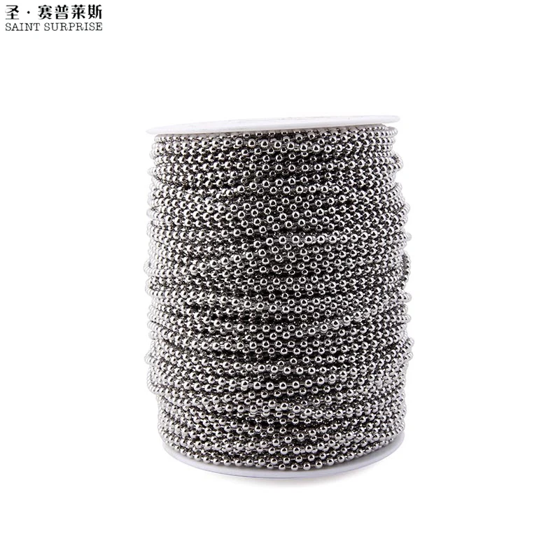 

100 Meters 3.0mm Stainless Steel Bead Ball Chain Spool for Jewelry DIY Accessories