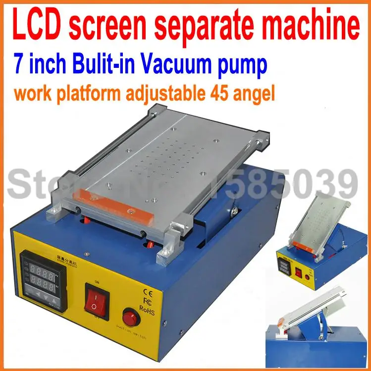 Beveled Manual 7 inch LCD screen separator machine for lcd and glass