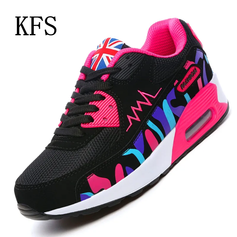 

New 2016 Fashion Flats Women Trainers Breathable Sport Woman Mesh Shoes Casual Outdoor Walking Women Flats Zapatillas Mujer