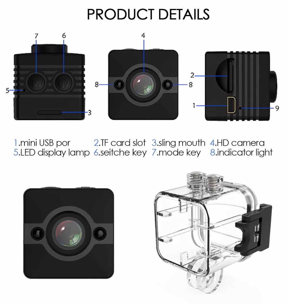 câmera de vídeo, carro casa, sensor CMOS, PK, SQ12, SQ10, SQ11, SQ12