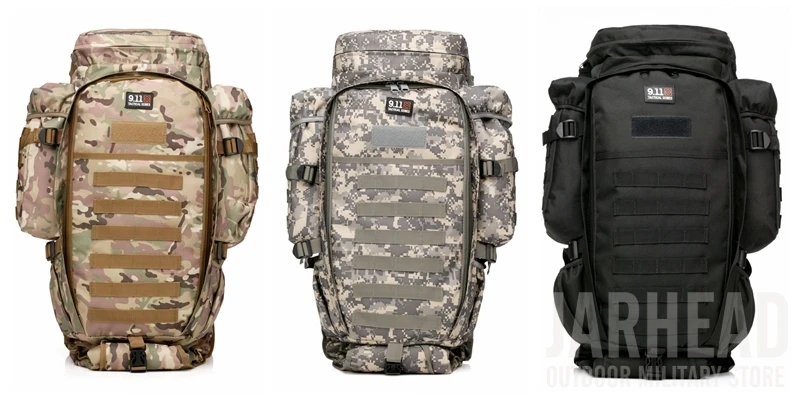 Mochilas de Viagem dos Homens Militar Combinado Mochila Grande Capacidade Multifuncional Rifle Trekking Tático Assalto 911 60l 3 High Quality Esporte e Lazer