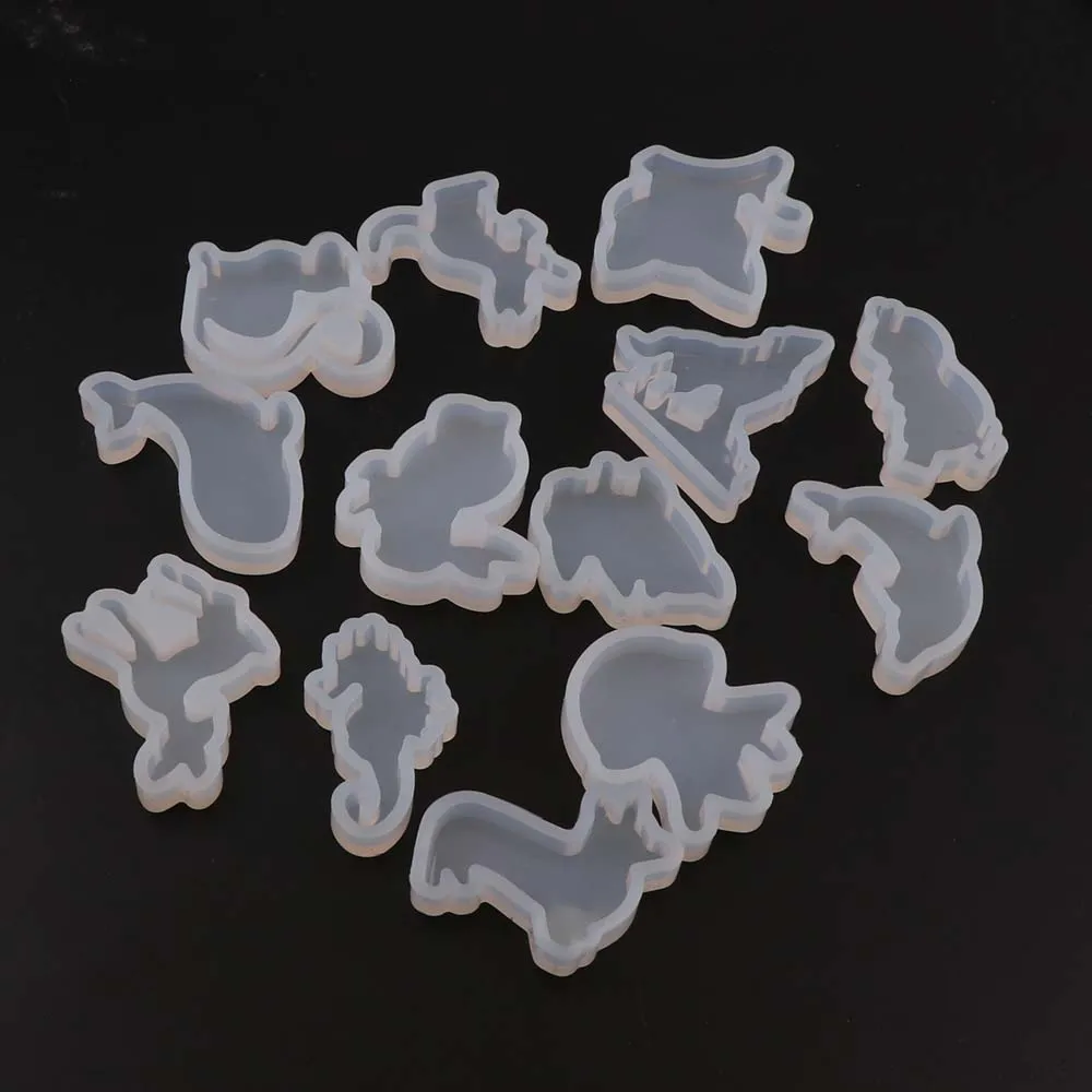 

Cat Wolf Rabbit DeerTransparent Silicone Manual Animal Silicone Pyramid Energy Tower DIY Handmade Silicone Craft Molds