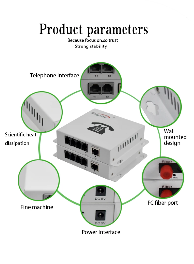 Wanglink 4ch RJ11 FC/ST оптический порт + 1*100 м ethernet порт телефон оптический трансивер 1 пара