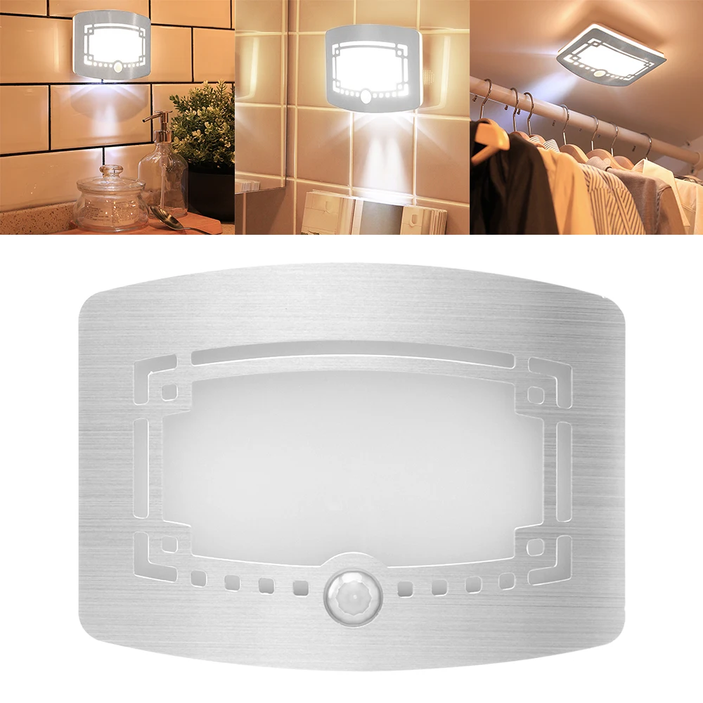 

BORUiT PIR Motion Sensor LED Wall Light Sconce Bedroom Kitchen Night Lamp Wireless Cabinet Closet Light Corridor Stair Wall Lamp