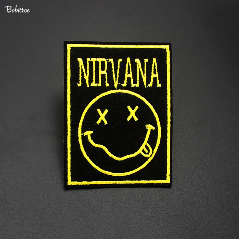 

American Rock Groups Nirvana Badges Embroidered Patches for Clothes Hot Iron on Sewing Stickers Cloth Decoration Label