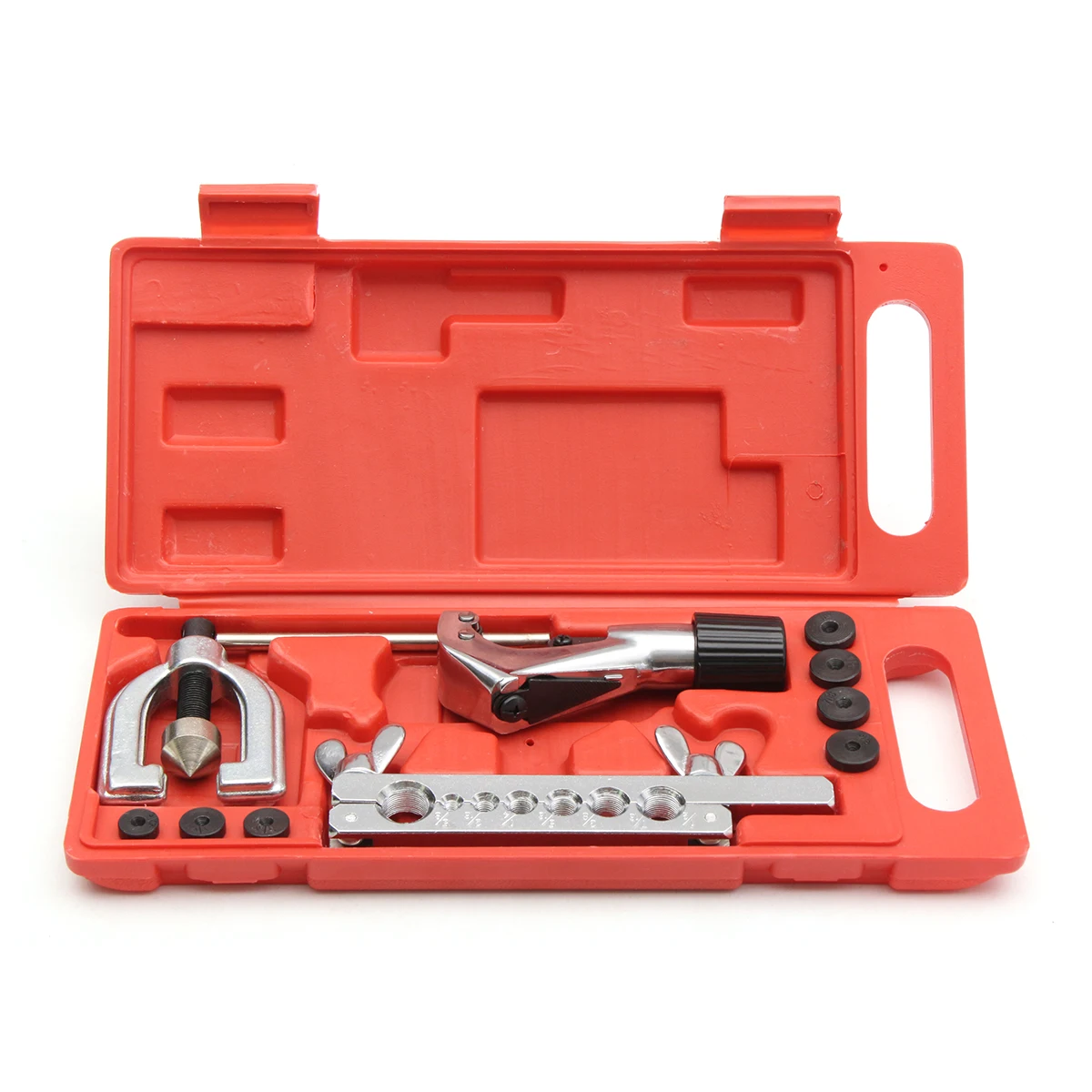

11Pcs Brake Fuel Pipe Repair Double Flaring Dies Tool Set Clamp Kit Tube Air Conditioning Tool Kit Set Pipe Flaring Kit
