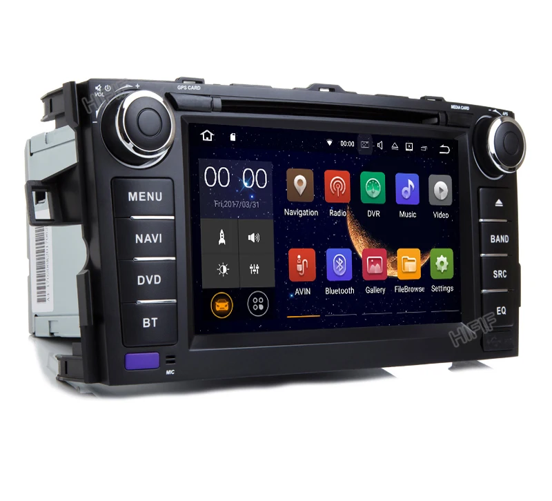 Cheap HIFIF 2 Din 1024*600 Quad Core Android 7.1.2 Car DVD GPS Navigation For Toyota Corolla 2007-2013 Car Head Unit +RDS/ 3G/4G/WIFI 5