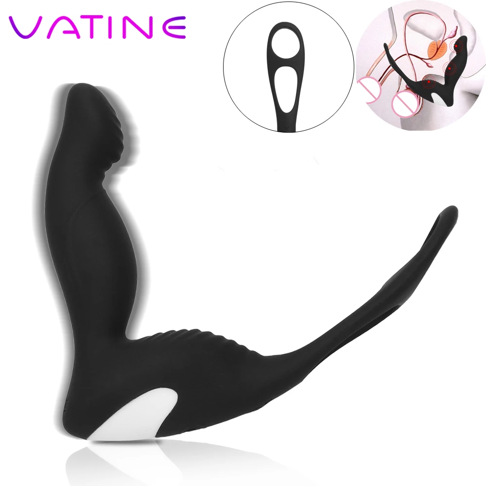VATINE Silicone Prostate Massage Vibrator Sex Toys for Coulps 9 Mode Vibration Anal Plug | Красота и здоровье