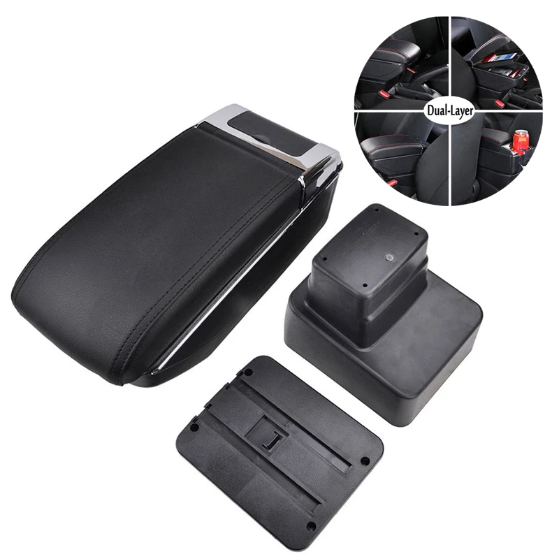 

For CX-3 2015-2018 Car Storage Box Arm Rest Console Leather Centre Armrest