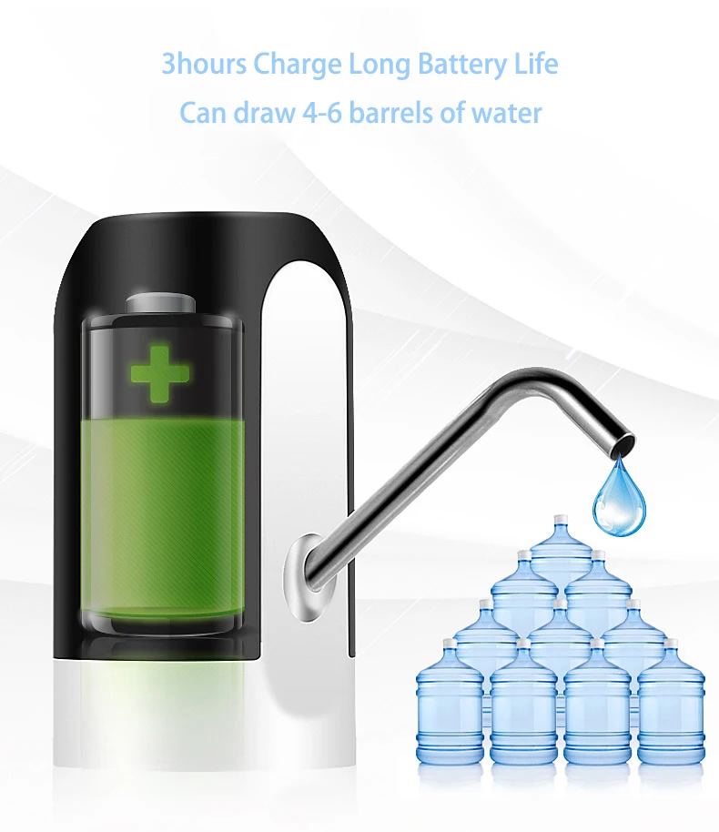 Мини-диспенсер De Agua автоматический дозатор питьевой воды холодный Электрический перезаряжаемый водяной насос для бутылки USB водяной диспенсер