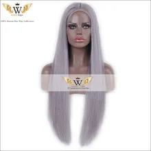 7A 130% Density Brazilian Purple Gray Lace Front Wig For Black Woman Human Virgin Hair Full Lace Wig With Baby Hair