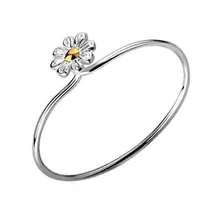 Envío Libre, 25 joyería de Plata, pequeña margarita pulsera, 925 Brazalete de Plata, Joyería Al Por Mayor SZ021