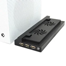 Вертикальная подставка с охлаждающим вентилятором для Xbox one S/Slim 3 usb порта концентратор Vertial охлаждающая база/док-станция для Xbox one S игровая консоль