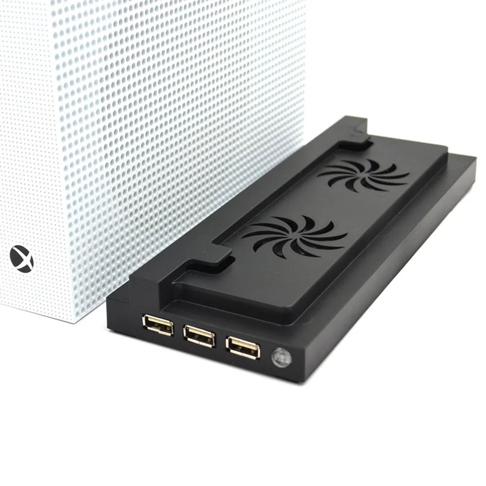  Vertical Stand with Cooling Fan for Xbox one S/Slim 3 USB Ports Hub Vertial Cooling Base/Dock for X