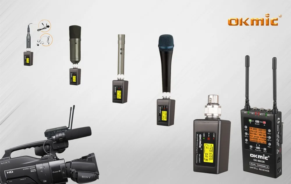 OKMIC OK 8802R 3000T интервью хороший партнер Бум микрофон профессиональный UHF