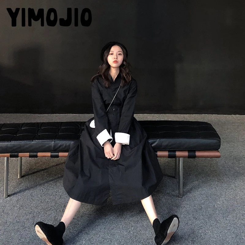 Trench coat Long Trench Spring coat women Casual Slim Trench coat for women Elegant Outside X-long Skirt coat Streetwear Young