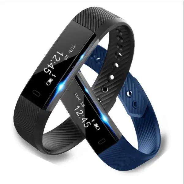 

ID115 Smart Band Fitness Tracker Step Counter Activity Monitor Smart Wristband Alarm Clock Vibration for Iphone Android Phone