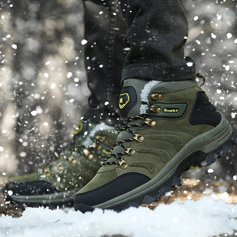 Winter Hiking Shoes Men Outdoor Waterproof snow shoes Sport Trekking Mountain excursion Climbing sneakers plus size 47 Winter Hiking Shoes Men Outdoor Waterproof snow shoes Sport Trekking Mountain excursion Climbing sneakers plus size 47