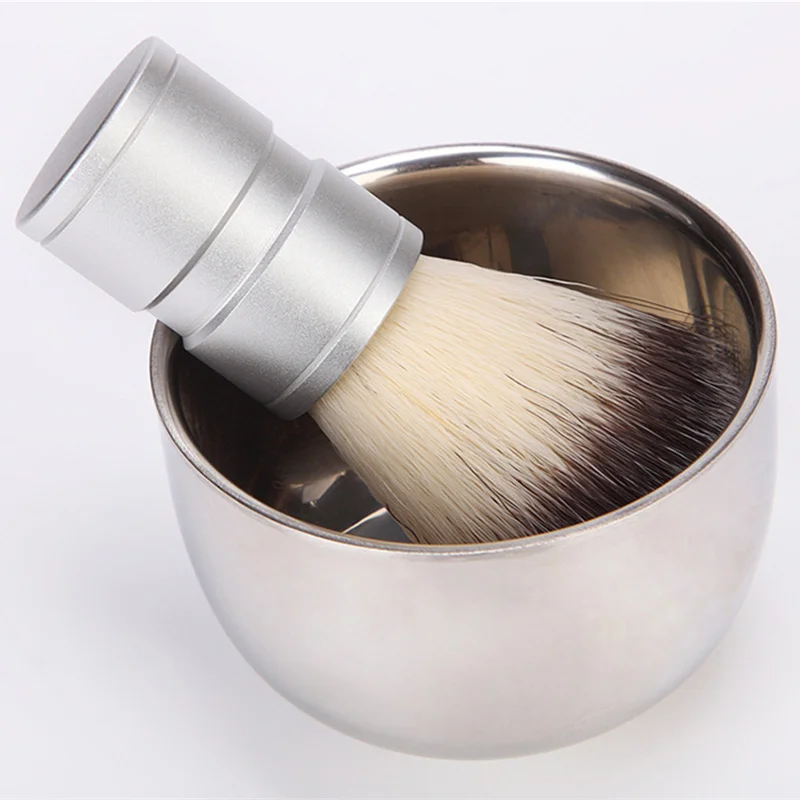 HAWARD Men's Shaving Brush Synthetic Hair Shaving Brush Metal Handle Beard Brush For Men's Face Cleansing Safety Razor Brush
