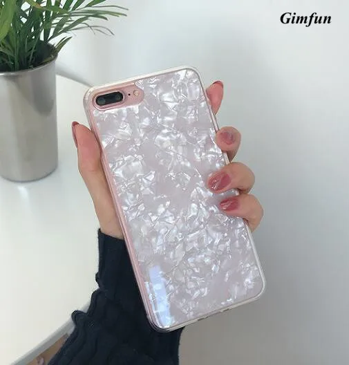 

Gimfun Simple Temperament Crystal Pattern Phone Case for Iphone 7 7plus 6 6s 6plus 8 X Soft Tpu Glitter Case Back Cover Fundas