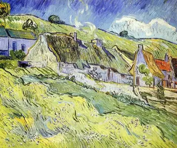 

Scenery 100% hand painted Van Gogh black white canvas wall art paintings on canvas bed room background High quality