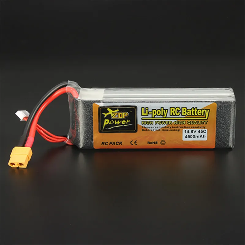 Reachargeable Lipo аккумулятор ZOP power 14,8 V 4500mAh 4S 45C Lipo аккумулятор XT60 штепсельные игрушки на радиоуправлении, модели