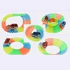 KACUU Glowing Magical Race Track DIY Universal Accessories Racing Track Ramp Turn Road Bridge Crossroads Toys For Children Gift 4