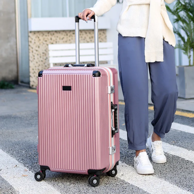 

Travel luggage fashion high quality aluminium alloy Universal wheel Guard against theft suitcases maletas de viaje con ruedas