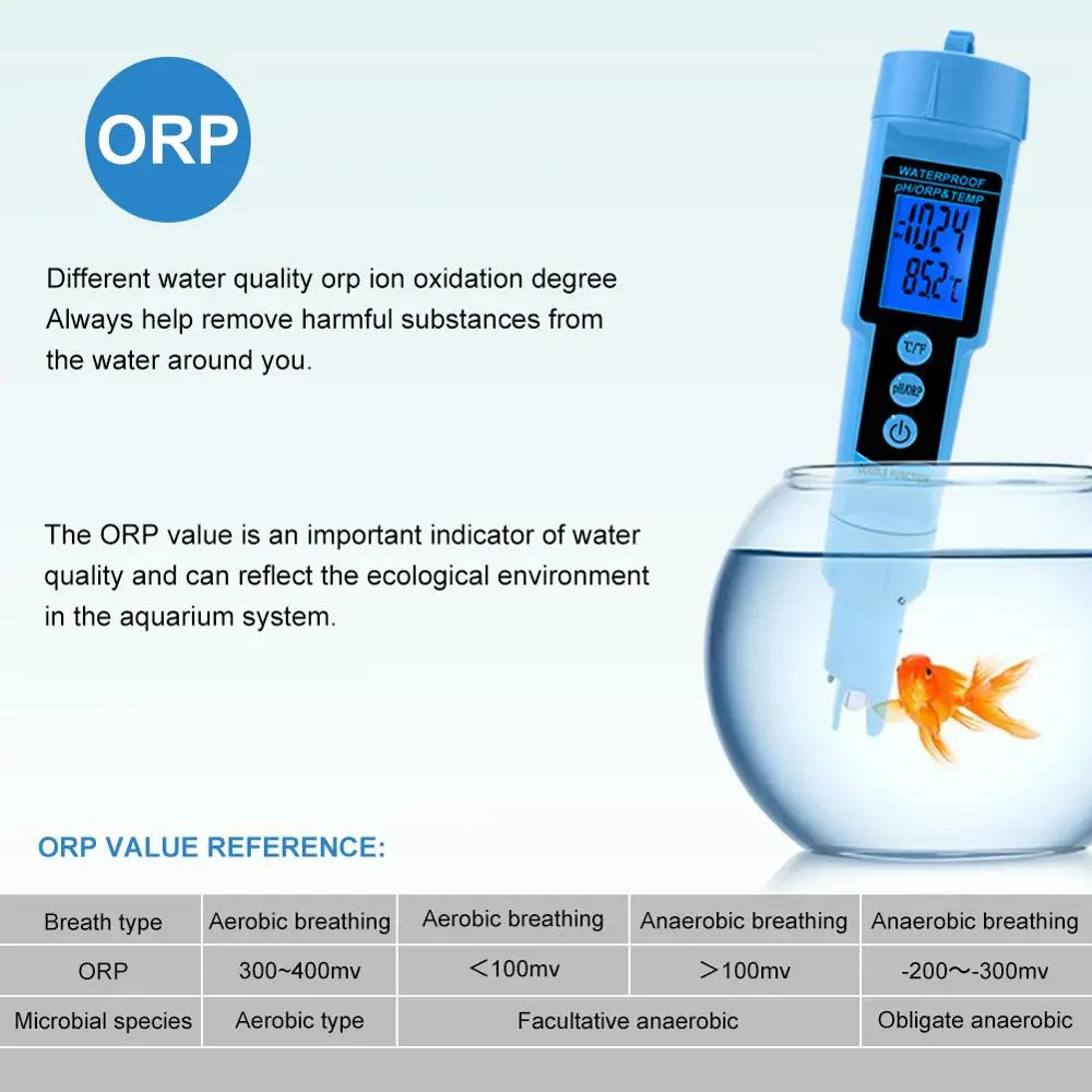 Kopen Yieryi Professionele 3 in 1 pH ORP TEMP Meter Water Detector Multi parameter Digitale Tri Meter Water Kwaliteit monitor Tester