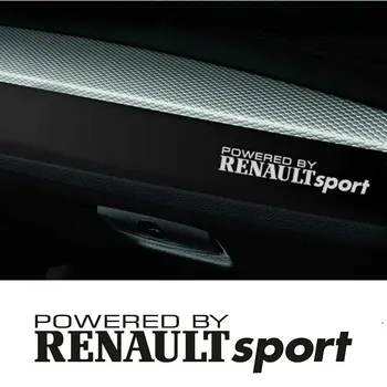 

2PCS FOR RENAULT SPORT Powered by Dashboard Car Decal Logo Graphics Clio Megane Twingo