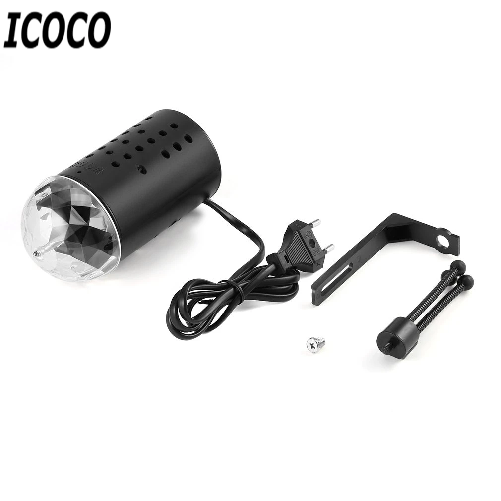 

ICOCO 6 Colors RGB Stage Light 5W Crystal Laser Disco Light Lamp DJ LED Bulb Party Dancing Lamp Long Lifespan for UK/EU/AU Plug
