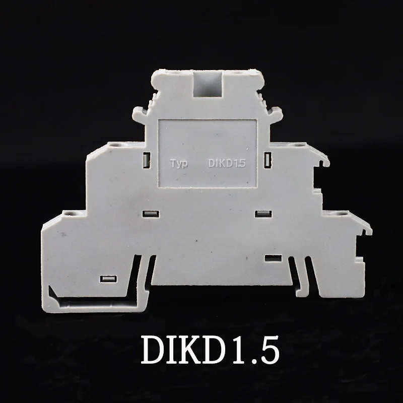 

10 pcs DIKD-1.5 DIN Rail Three Layer Triple Level Sensor Actuator Terminal Blocks 0.2-2.5mm DIKD1.5