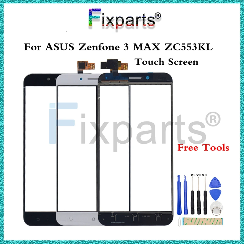 Для ASUS Zenfone 3 MAX ZC553KL сенсорный экран внешнее стекло объектив ЗАМЕНА Запасные части для 5," ASUS ZC553KL сенсорный экран