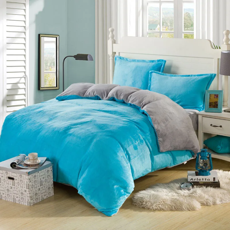 Twin queen king coral fleece bedding set not included filling soft