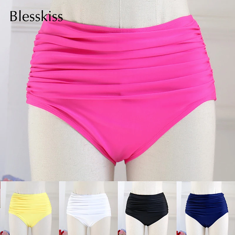 ruched high waisted bikini bottoms plus size