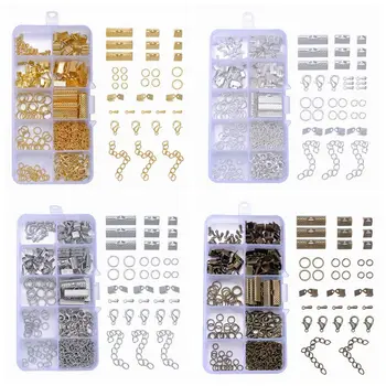 

200PC/Box Alloy Jump Rings Lobster Buckle Horse Cue Buckle Vest Buckle Tail Chain For DIY Jewelry Findings Making Accessories