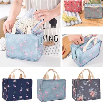

Portable Squaren sulated Thermal Oxford Cloth Lunch Bag Tote Picnic Storage Bag Pouch