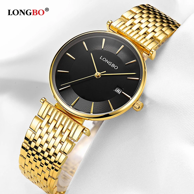 

Relogios Longbo 2019 Watch Luxury Men's Watches Gold Silver Strap Quartz Men's Wrist Watches Waterproof Clock Male Reloj Hombre