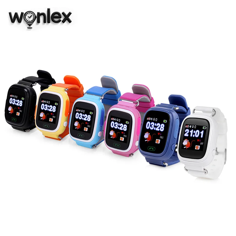 Baratos Reloj inteligente Wonlex con GPS para niños, pantalla táctil MTK2503, reloj con botón Google Maps SOS para niños, localizador LBS GPS Wifi
