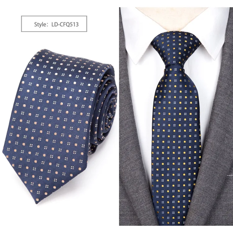 Мужской роскошный галстук, официальные жаккардовые галстуки, тканые клетчатые галстуки, Свадебный галстук-бабочка, мужская деловая рубашка, аксессуары, Corbatas Para Hombre - Цвет: LD-CFQ513