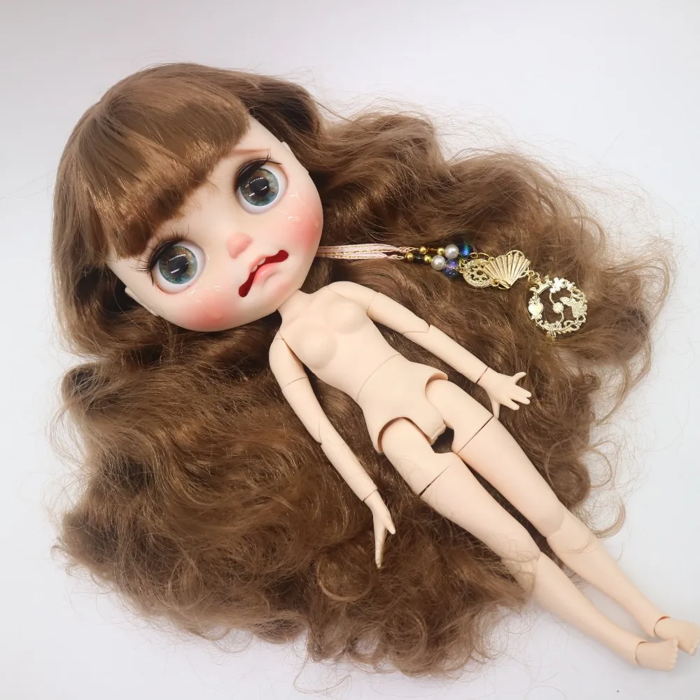 Perfect customization doll DIY Nude joint body blyth doll For Girls not include clothes The eye chips are random, the hair can choose 15