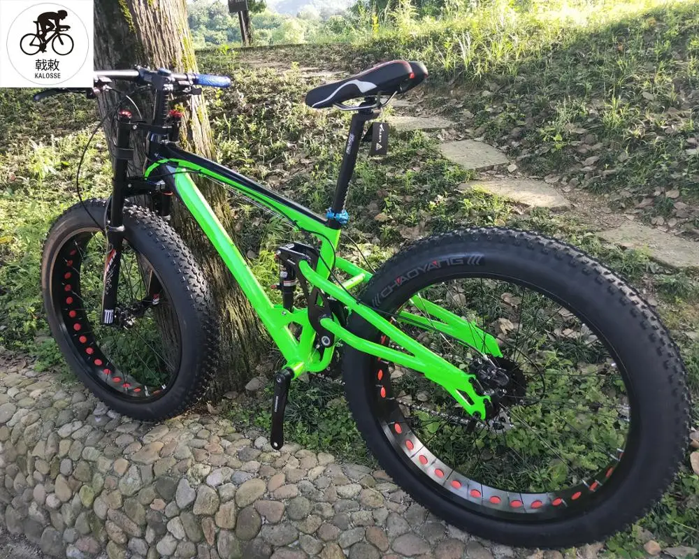 Flash Deal Kalosse 100mm rims DNM 165mm travel   Full suspension beach  bike   bicicleta bike  27 speed  fat   bicycle 1